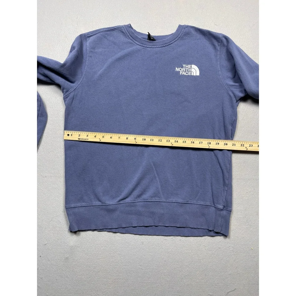 The North Face Sweatshirt Cotton Blend Blue Medium Unisex